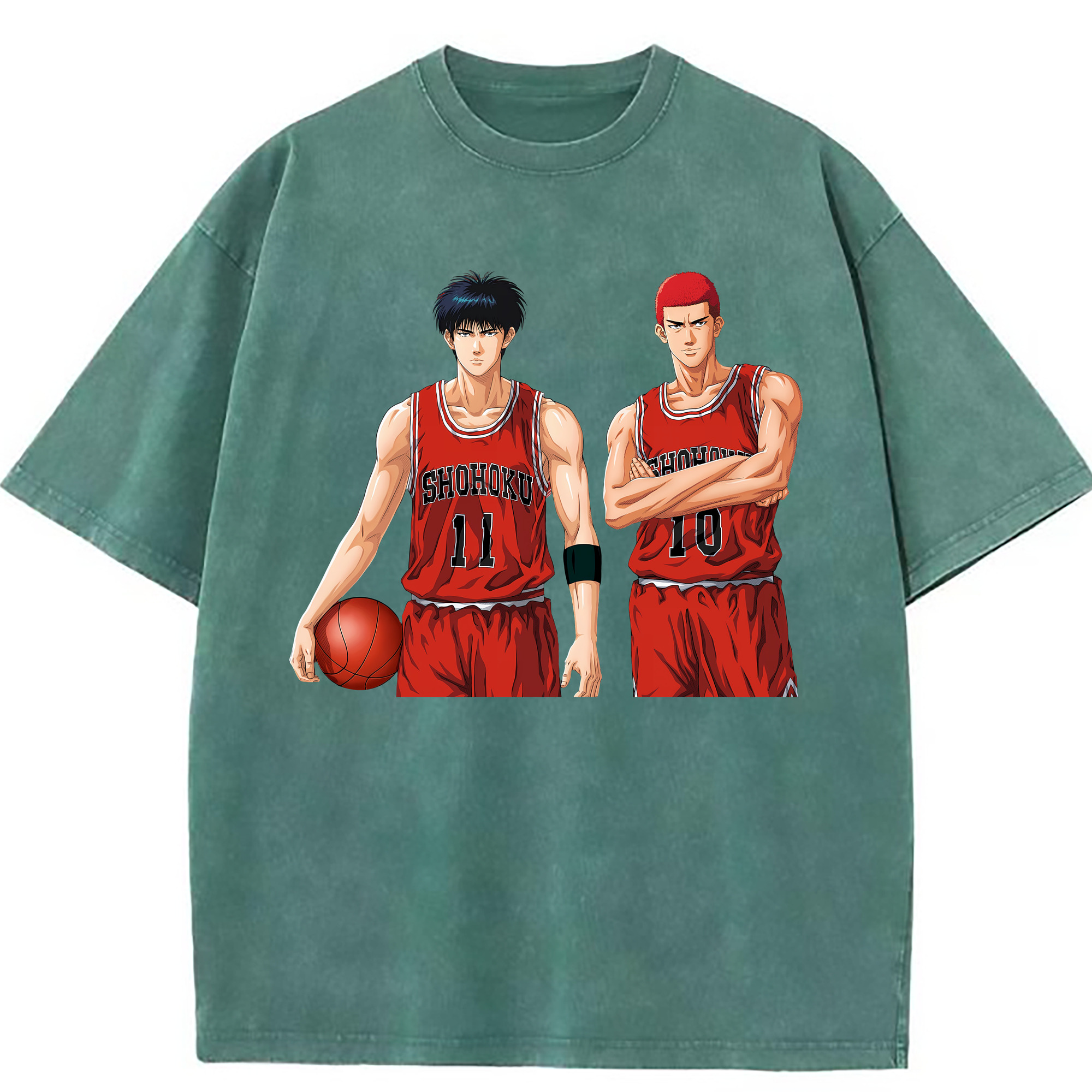 （画像用） SLAM DUNK／スラムダンク 綿100% ヴィンテージ風 半袖Tシャツ（フロントプリント）